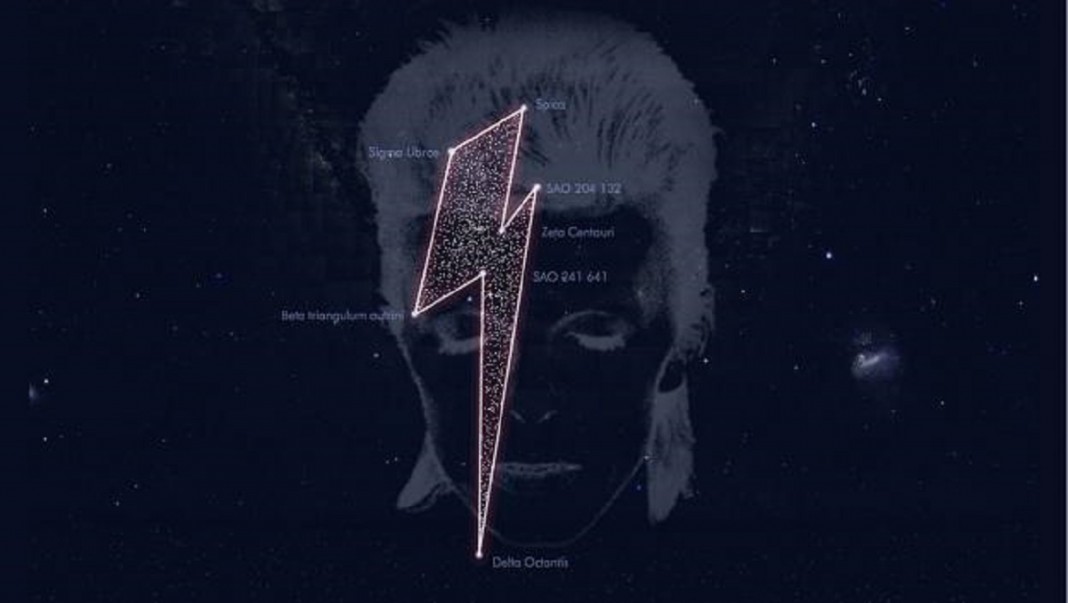 David Bowie é homenageado com constelação em forma de raio