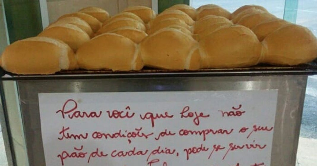 Padaria em SP dá pão de graça a quem precisa: ‘Pode se servir à vontade’