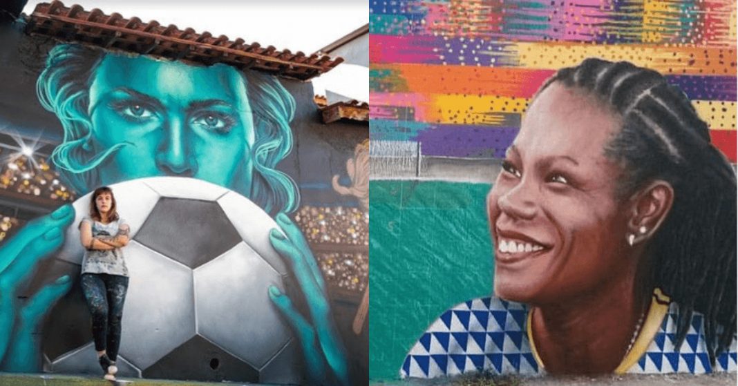 Grafiteiras pintaram as ruas de São Paulo para a Copa do Mundo feminina