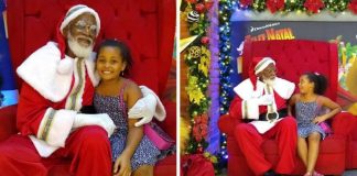 ‘É da minha cor’: Menina se emociona ao ver Papai Noel negro em shopping