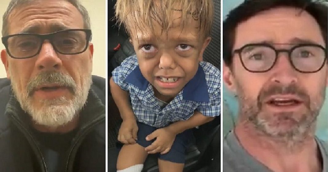 Os atores Jackman e Dean fazem vídeo para menino vítima de bullying