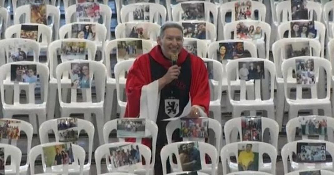 Padre Marcelo Rossi homenageia profissionais da saúde em missa vazia