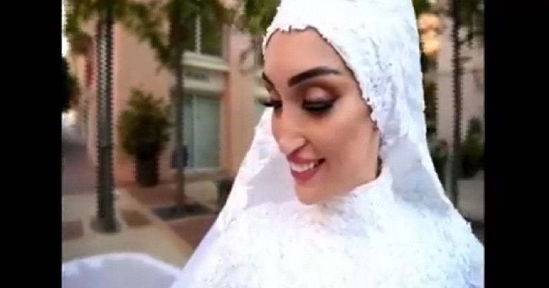 Vídeo: noiva é surpreendida pelas explosões em Beirute