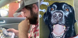Jovem chora ao ganhar tênis com o retrato de seu cachorro falecido