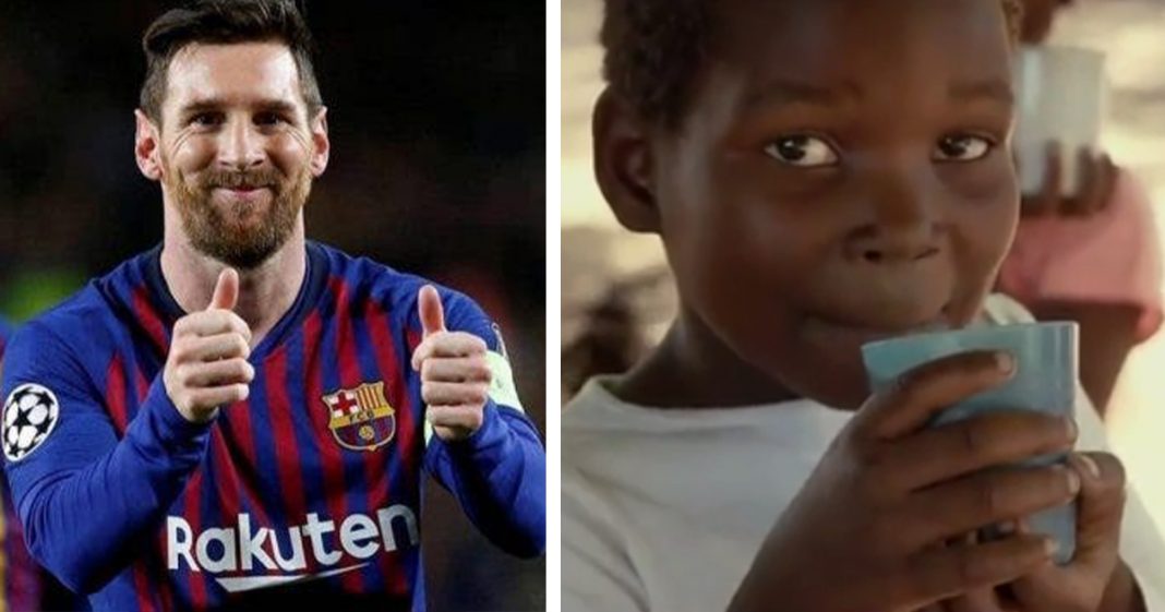 Messi fornece café da manhã a 15 mil crianças em Moçambique