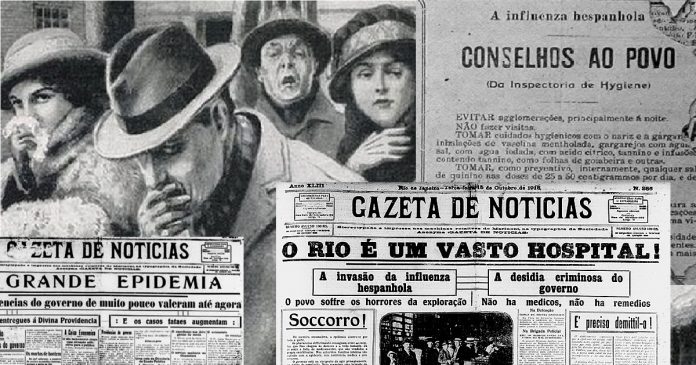 gripe espanhola x covid