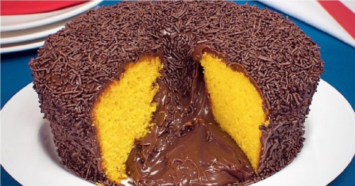 bolo de cenoura com cobertura de brigadeiro do BBB