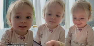 Que ternura! A bebê Alice reagindo ao vídeo dela com Fernanda Montenegro