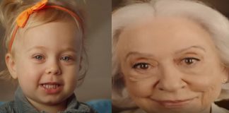 Lindo! Fernanda Montenegro se emociona com Alice em comercial