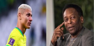 Pelé escreve para Richarlison: “Apenas continue e nunca mude”